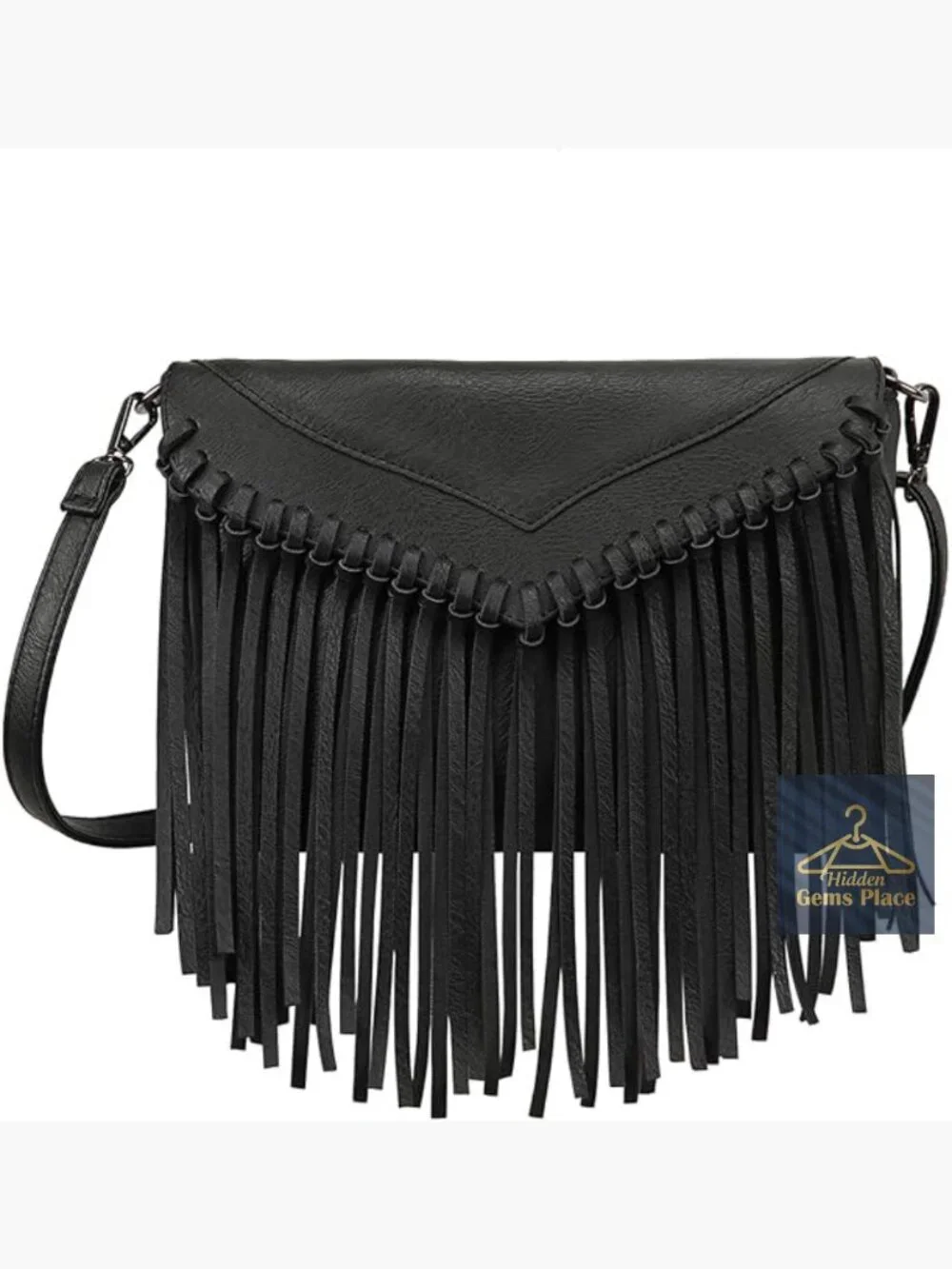 Vintage Fringe Crossbody Tassel Hobo PU Leather Handbag Shoulder Bag